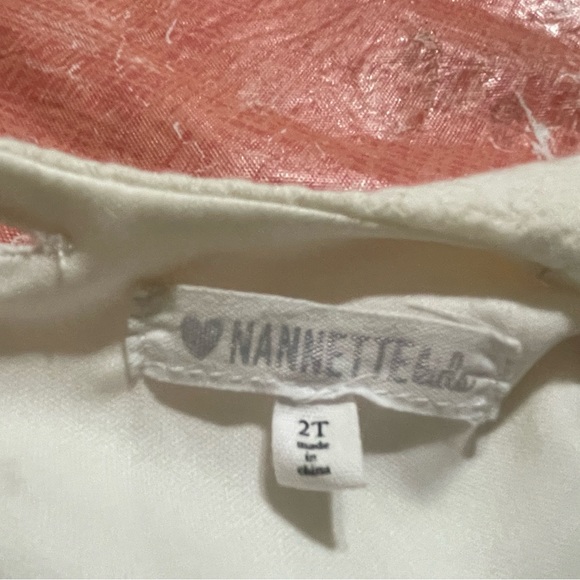 Brand: Nannette, 2t white with silver spring/summer dress with long sleeve coat - Picture 3 of 14